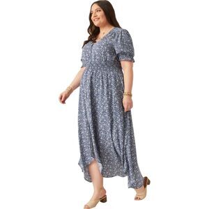 Hayden Nwot Ditsy Floral Buttoned Maxi Dress Size 3XL